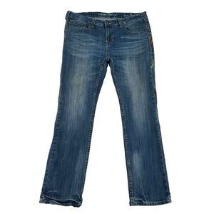 Cowgirl Tuff Jeans Women 36 Brave Wings Western Denim Bootcut MidRise Rodeo